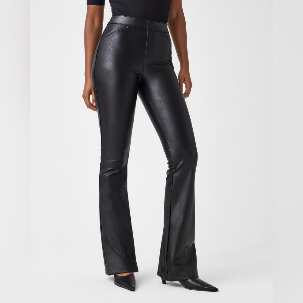 SPANX | Leather-Like Flare Pant | SZ XS